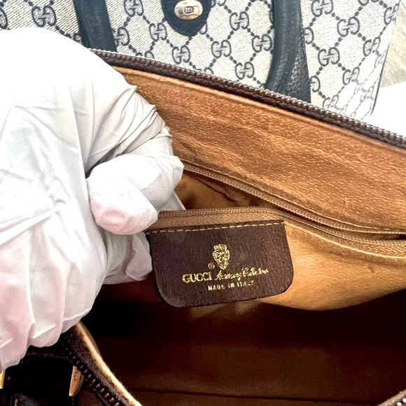 GUCCI SHERRY-  Line Monogram Boston Bag in Good Used Condition - Picture 7 of 11